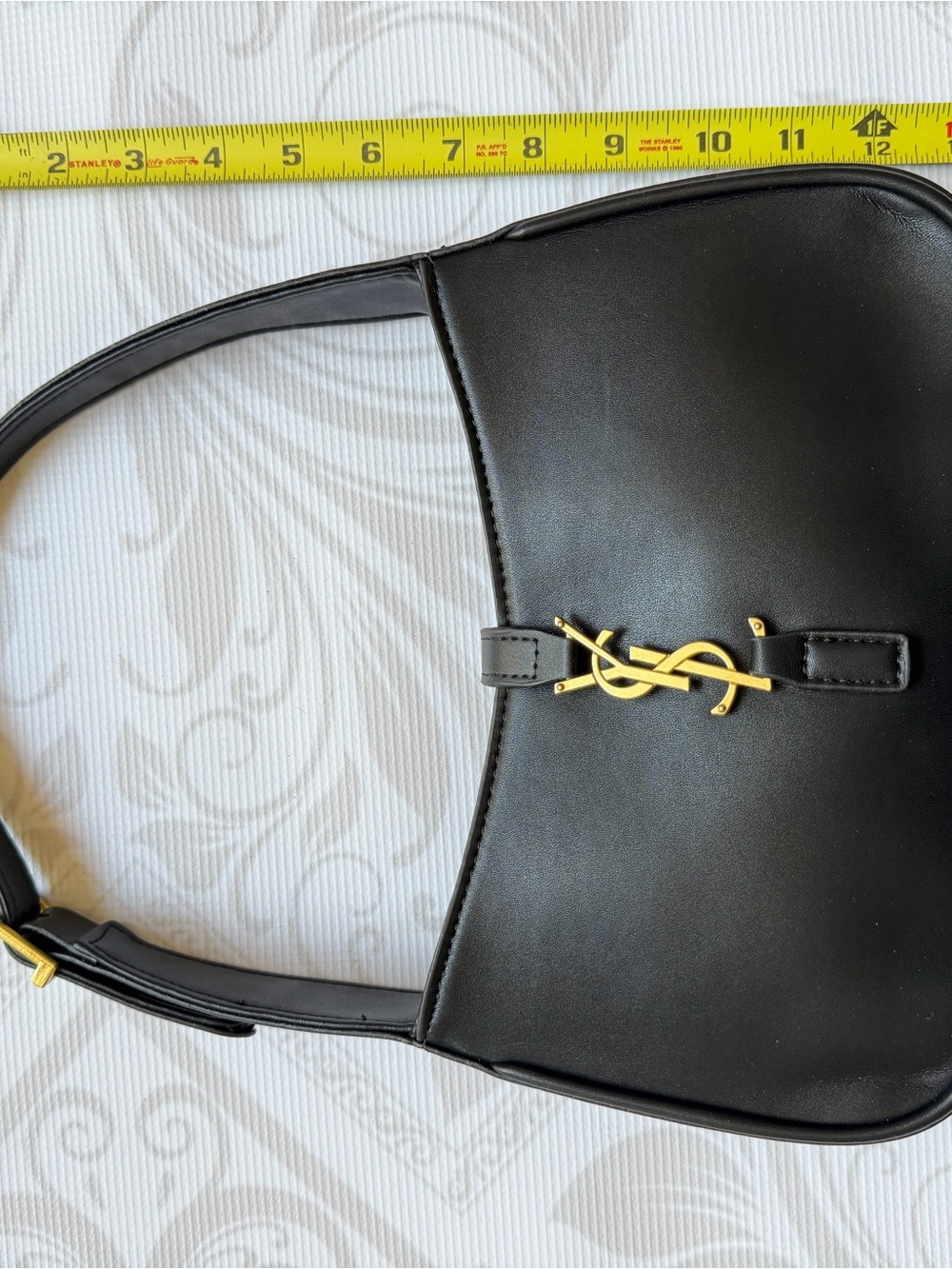 YSL Saint Laurent Smooth Leather Shoulder Bag - Black with Gold Hardware - Picture 14 of 16